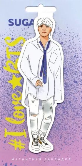 Фигурная магнитная закладка "BTS. Suga"