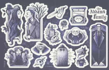 Наклейки Семейка Адамс