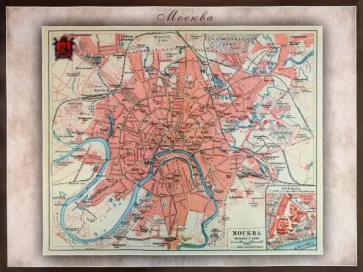 Карта-ретро города Москва на 1903 г