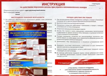 Комплект плакатов "Инструкции по правилам безопасности в образовательной организации". ФГОС