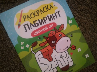 Цветной луг. Книжка-раскраска