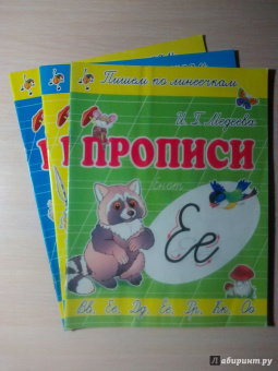 Прописи "Е - Енот"