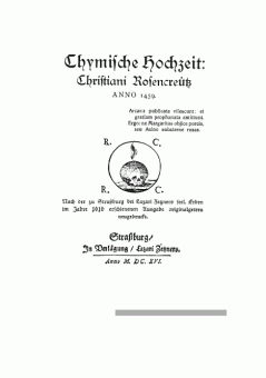 Иоганн Андреэ: Химическая Свадьба Христиана Розенкрейца в году 1459