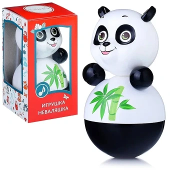 Музыкальная игрушка для малышей Неваляшка Панда 22 см