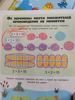 Интерактивная таблица умножения с наклейками