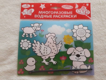 Водная раскраска Домашние зверюшки