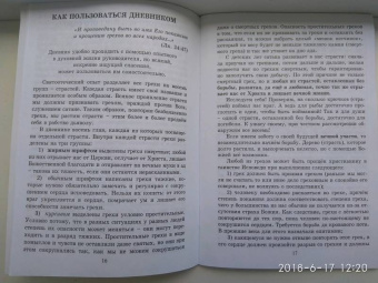 Дневник кающегося. Перечень смертных грехов и страстей