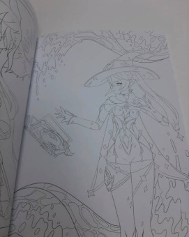 Путешествие по Тейвату с Итэром, Люмин и Паймон. Раскрась любимый волшебный мир!