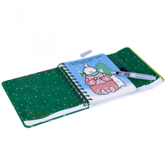 Компактные развивающие игры под ёлку "Новогодние водные раскраски многоразовые" (ВВ4529)