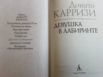 Донато Карризи: Девушка в лабиринте