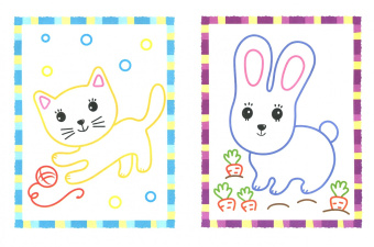 Первые зверюшки. Книжка-раскраска