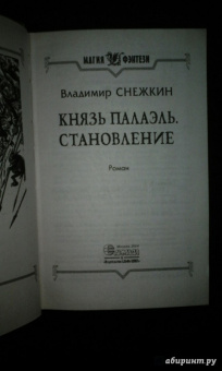 Владимир Снежкин: Князь Палаэль. Становление