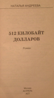 Наталья Андреева: 512 килобайт долларов