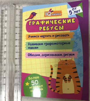 Блокнот с заданиями. IQничка. Графические ребусы. Более 50 игровых заданий. Учимся чертить и рисов.