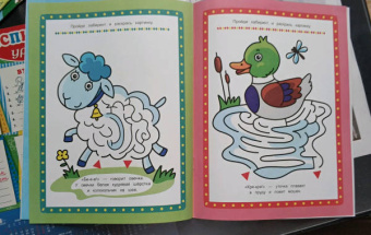 Цветной луг. Книжка-раскраска