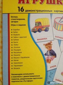 Цветкова, Шорыгина: Демонстрационные картинки "Игрушки" (173х220 мм)