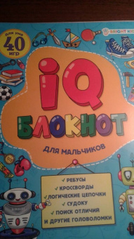 IQ блокнот на спирали "Для мальчиков", А5, 24 листа (РБ24-7054)