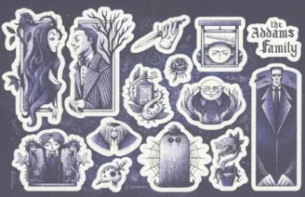 Наклейки Семейка Адамс