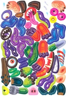 Страшные монстры. С наклейками