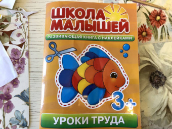 Уроки труда. Развивающая книга с наклейками для детей с 3-х лет