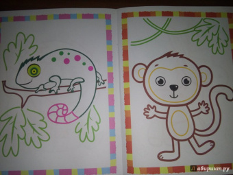 Первый зоопарк. Книжка-раскраска