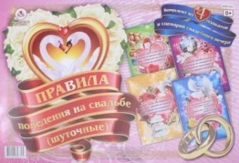 Комплект плакатов "Правила поведения на свадьбе (шуточные)". 4 плаката с методическим сопровождением