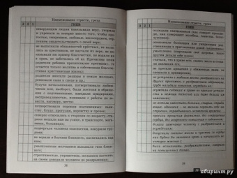 Дневник кающегося. Перечень смертных грехов и страстей