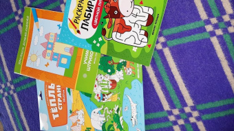 Цветной луг. Книжка-раскраска