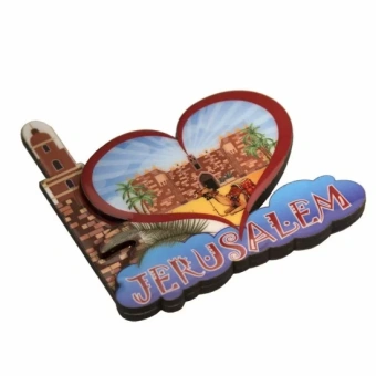 Магнит в форме сердца - Иерусалим (Jerusalem)