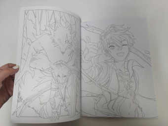 Путешествие по Тейвату с Итэром, Люмин и Паймон. Раскрась любимый волшебный мир!