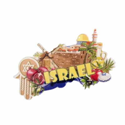 Сувенирный магнит с дизайнерским рисунком "Иерусалим"