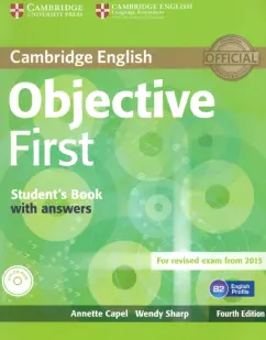 Capel, Sharp: Objective. 4th Edition. First. Student's Book without answers. B2 +CD