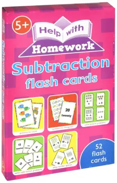 Subtraction  (52 flash cards)