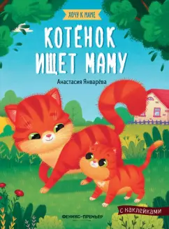 Анастасия Январева: Котенок ищет маму:  книжка с наклейками
