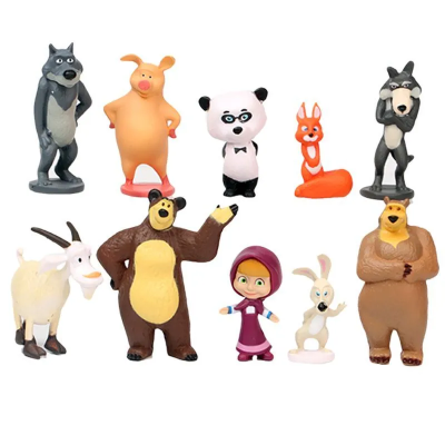Набор фигурок Маша и Медведь для игр и коллекций, яркие и детализированные игрушки для детей и взрослых