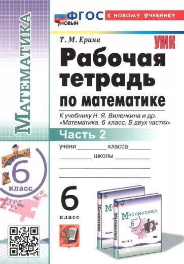 Татьяна Ерина: Математика. 6 класс. Рабочая тетрадь к учебнику Н.Я. Виленкина и др. В 2-х частях. Часть 2