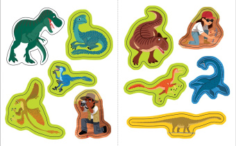 В мире динозавров (с наклейками)