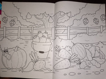 Раскраска А4. В огороде