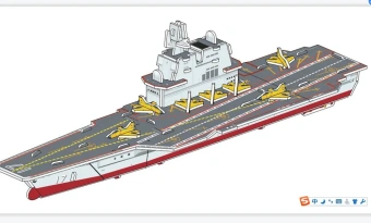 Картонный 3D пазл, трехмерная модель-головоломка Крейсер