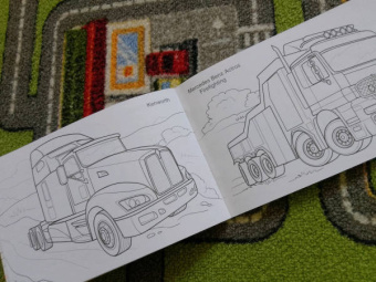 Грузовики и автобусы (раскраски для мальчиков)