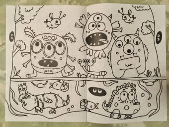 Раскраска А4. Монстрики