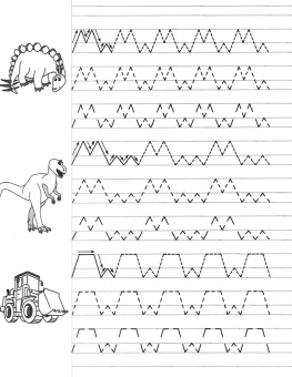 Я рисую на широкой и узкой линеечках