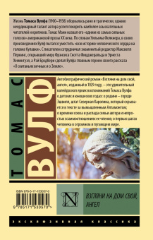 Томас Вулф: Взгляни на дом свой, ангел