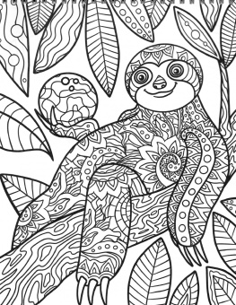 Раскраска антистресс. Ленивые животные