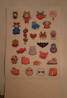 100 наклеек. Няшки