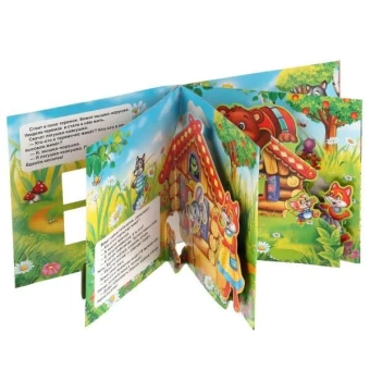 Книжка панорамка с пластиковым окошком: Теремок. Умка / развивающая книга игрушка для малышей 