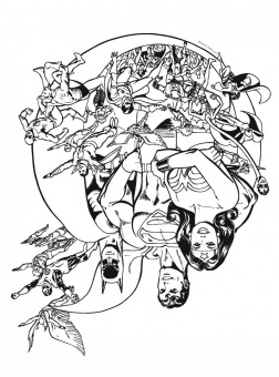 Супергерои DC COMICS. Более 100 сцен для раскрашивания