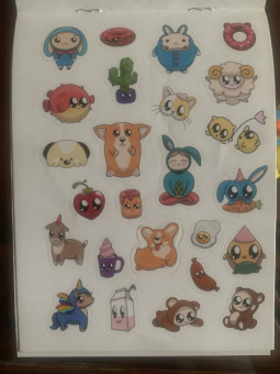 100 наклеек. Няшки