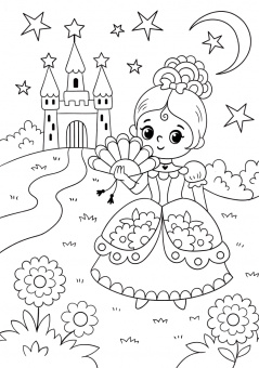 Раскраска с фломастерами. Волшебная страна