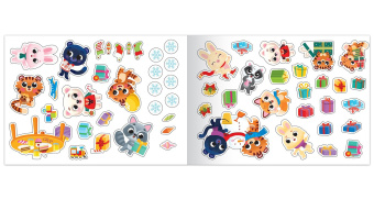 Новогодний альбом Зайчонок. 100 наклеек